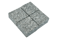 Гранитная брусчатка RKS SLATE Grey Pearl, пиленая 100х100 мм на дорожке | Купить гранитную брусчатку в Майкопе | Мощение, ландшафтный дизайн