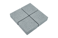 Гранитная брусчатка RKS SLATE Сильвер Пёрл (Silver Pearl), пиленая 100х100 мм на дорожке | Купить гранитную брусчатку в Майкопе | Мощение, ландшафтный дизайн